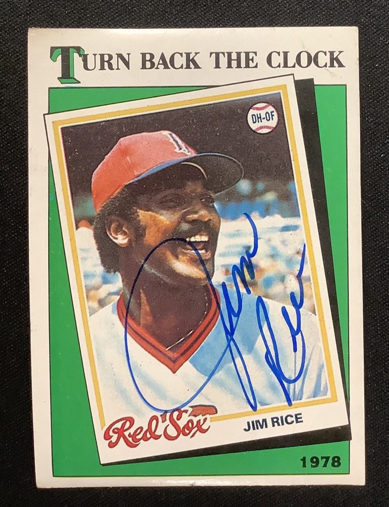 Jim Rice Signed 1988 Topps #662 Baseball Card Boston Red Sox Autograph HOF TPG