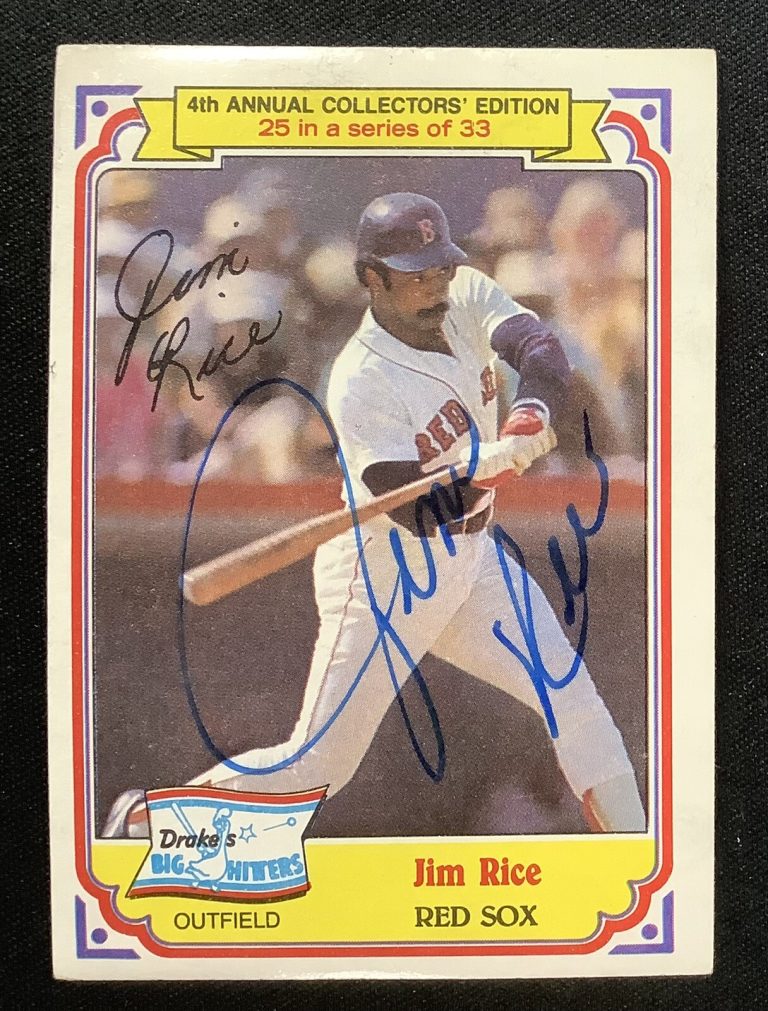 Jim Rice Signed 1984 Topps #25 Baseball Card Boston Red Sox Autograph HOF TPG