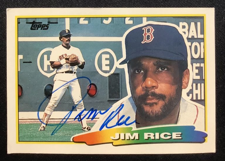 Jim Rice Signed 1988 Topps #181 Baseball Card Boston Red Sox Autograph HOF TPG