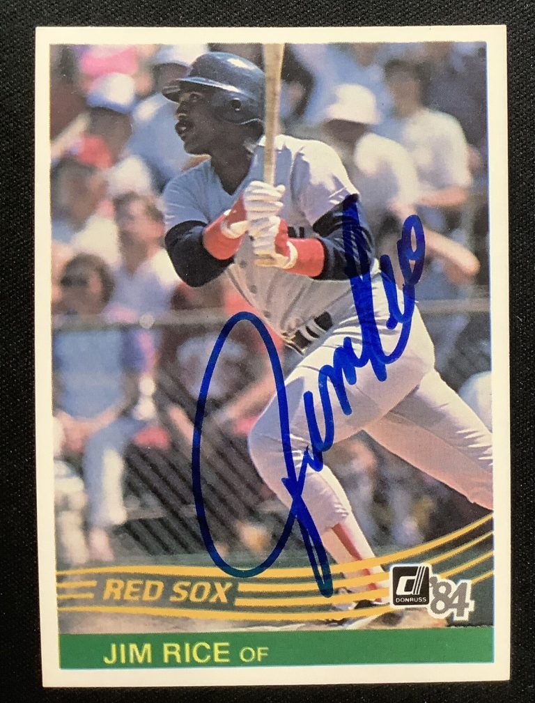 Jim Rice Signed 1983 Donruss #50 Baseball Card Boston Red Sox Autograph HOF TPG