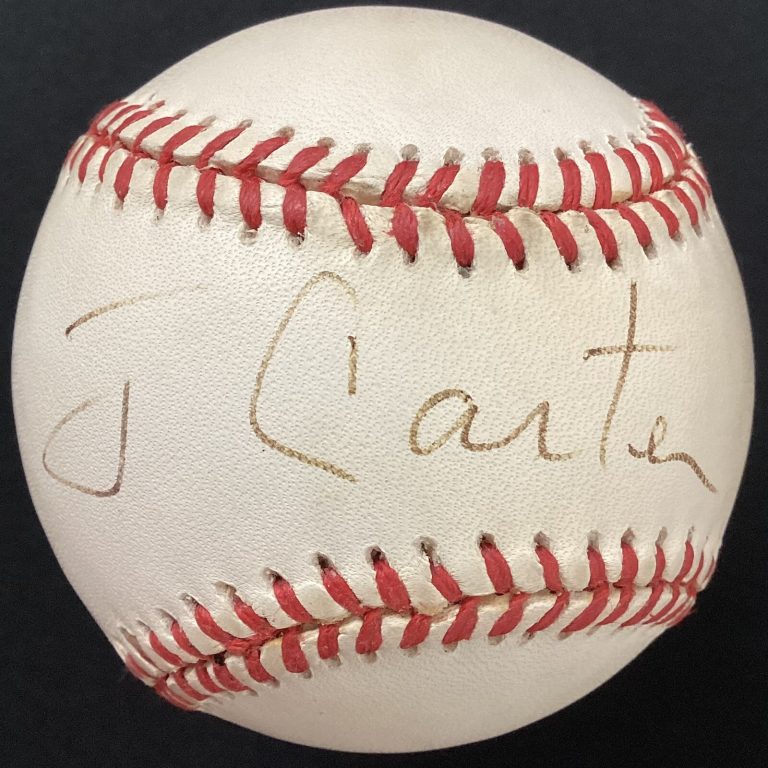Jimmy Carter Signed Baseball Budig 39th President Autograph Nobel Prize PSA/DNA