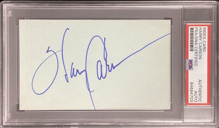 Harry Carson Signed Index Card Football New York Giants HOF Autograph PSA/DNA