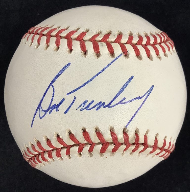 Bullet Bob Turley Signed Baseball Gene Budig New York Yankees Autograph WSC JSA
