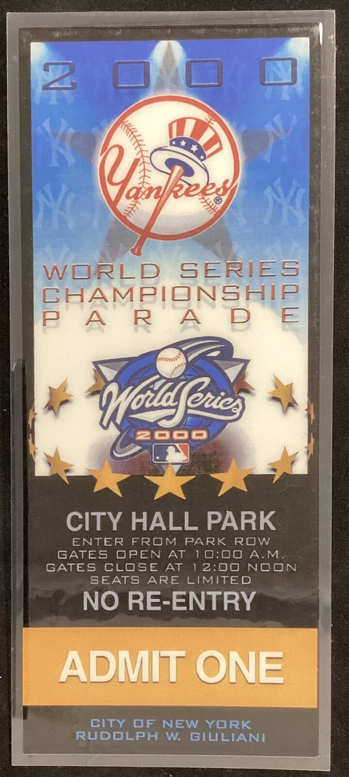 New York Yankees 2000 World Series Championship Parade Baseball City Hall Park