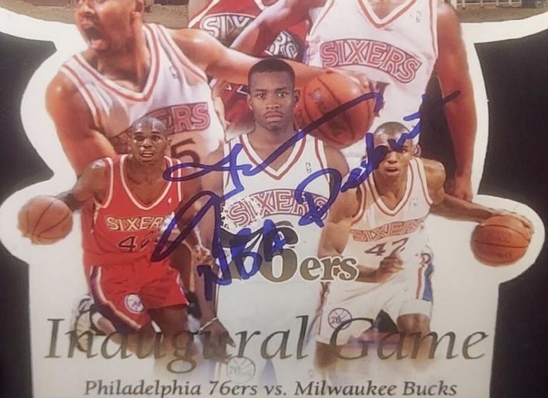 Allen Iverson Debut Signed 1996 Rookie Full Ticket PSA 7 PSA/DNA 10 AUTO Highest