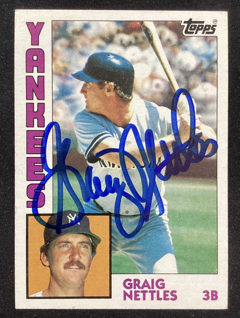 Graig Nettles Signed 1984 Topps #175 Baseball Card NY Yankees Autograph TPG