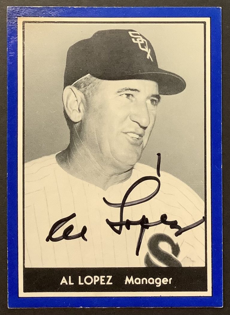 Al Lopez Signed 1981 TCMA #41 Baseball Card White Sox Dodgers Autograph HOF TPG