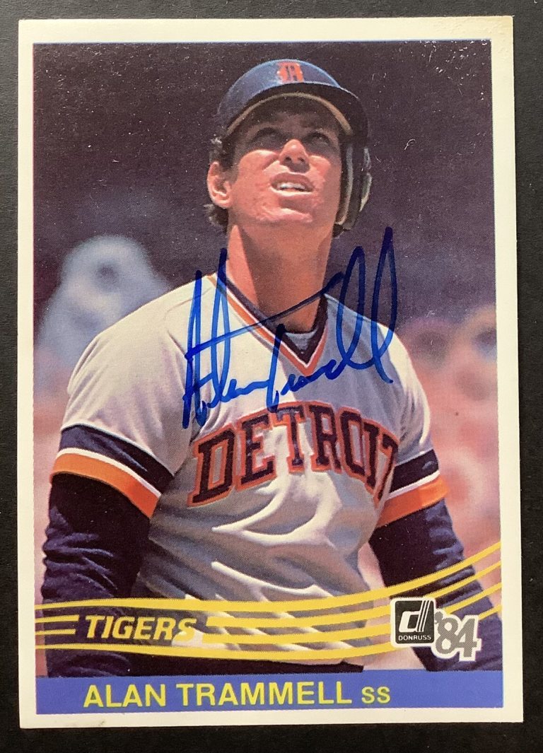 Alan Trammell Signed 1983 Donruss #293 Baseball Card Tigers Autograph HOF TPG