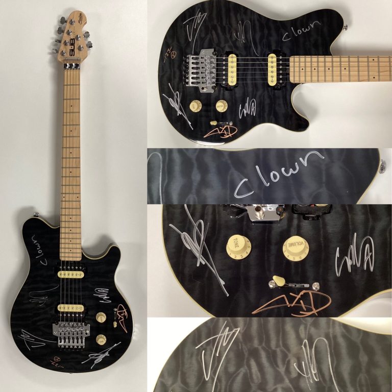 Slipknot Band Signed Guitar Clown Crahan Autograph Corey Taylor +5 Sigs JSA