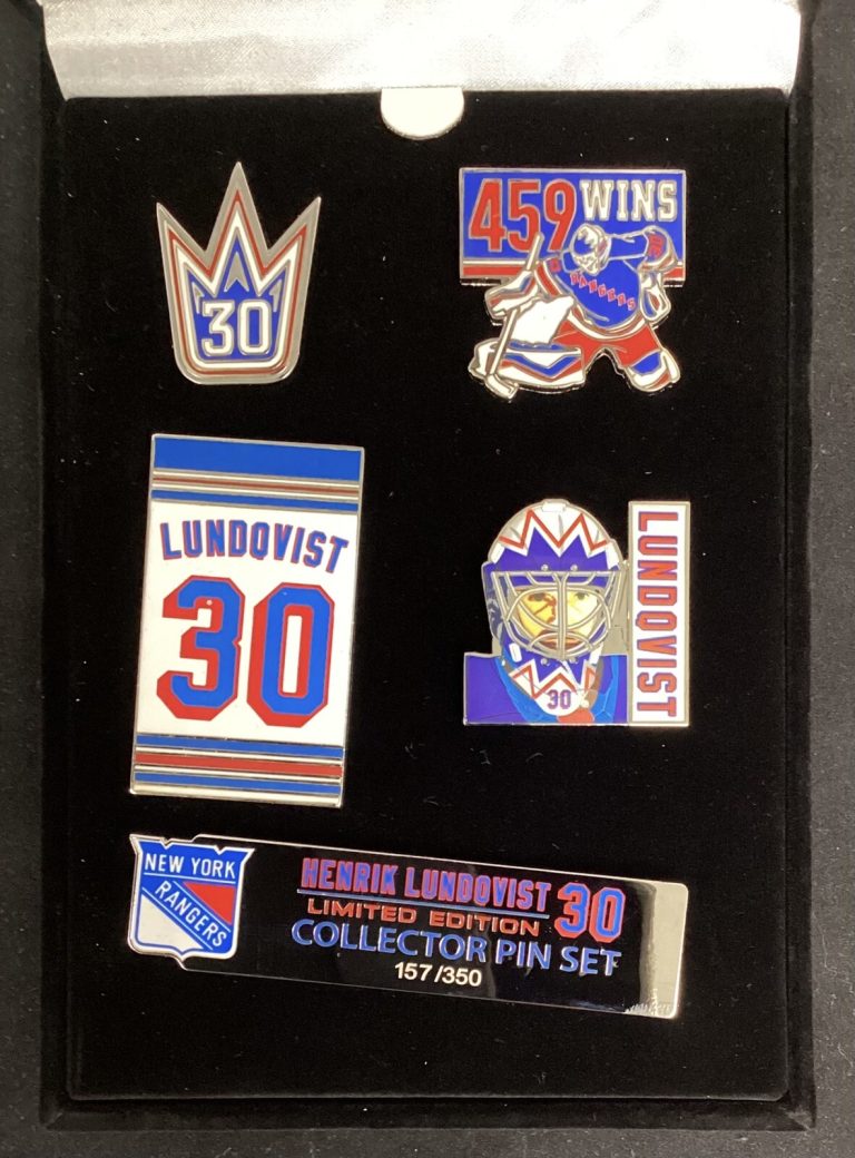 Henrik Lundqvist New York Rangers Jersey Retirement Night Pin Set LE Sold Out