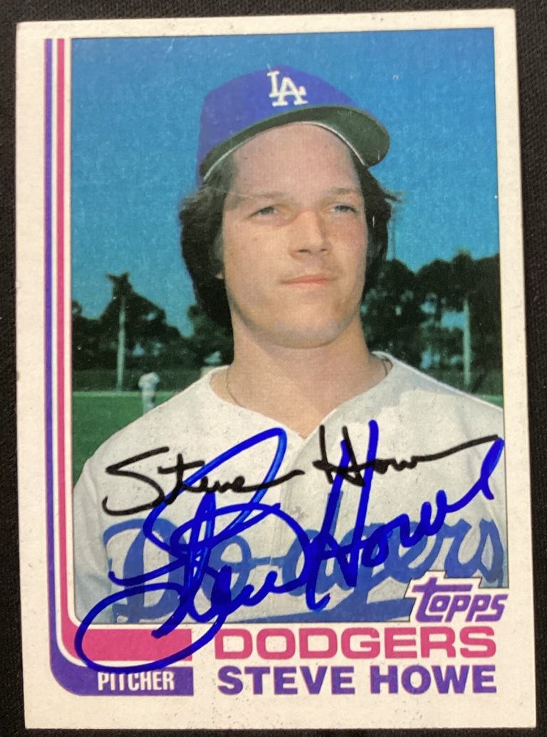 Steve Howe Signed 1982 Topps #14 Baseball Card LA Dodgers NYY Autograph WSC TPG