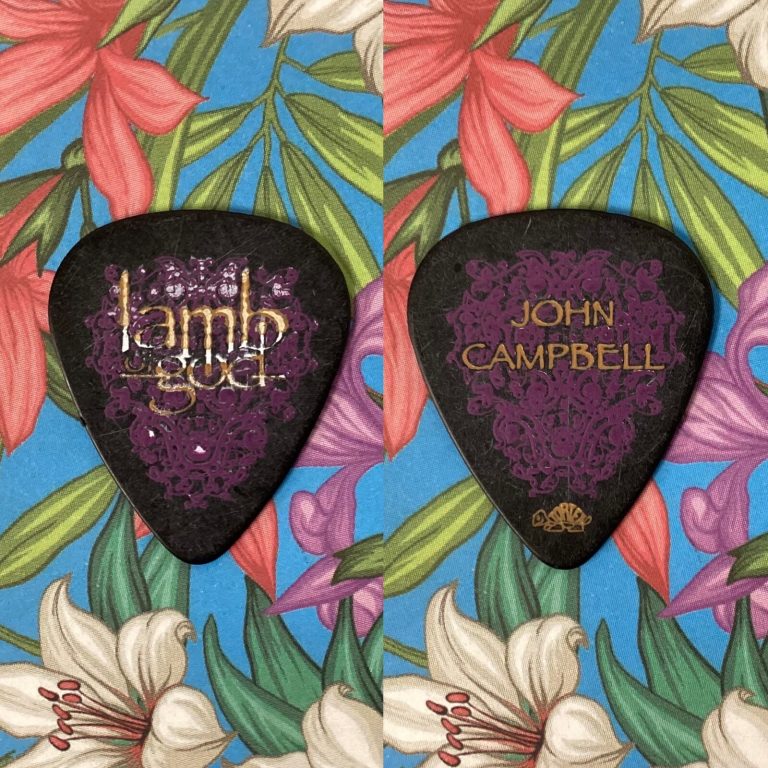 Lamb of God Guitar Pick John Campbell MISPRINT Custom Model 2007 Sacrament Tour
