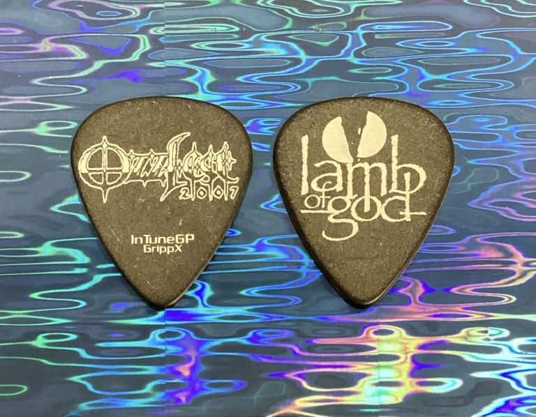 Lamb of God Guitar Pick John Campbell Custom Concert Model Ozzfest 2007 Tour #1