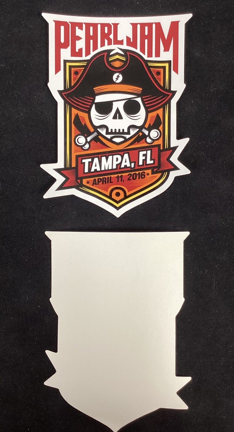 Pearl Jam Sticker Tampa Florida 4/11/16 Lightning Bolt Tour 2016 Eddie Vedder