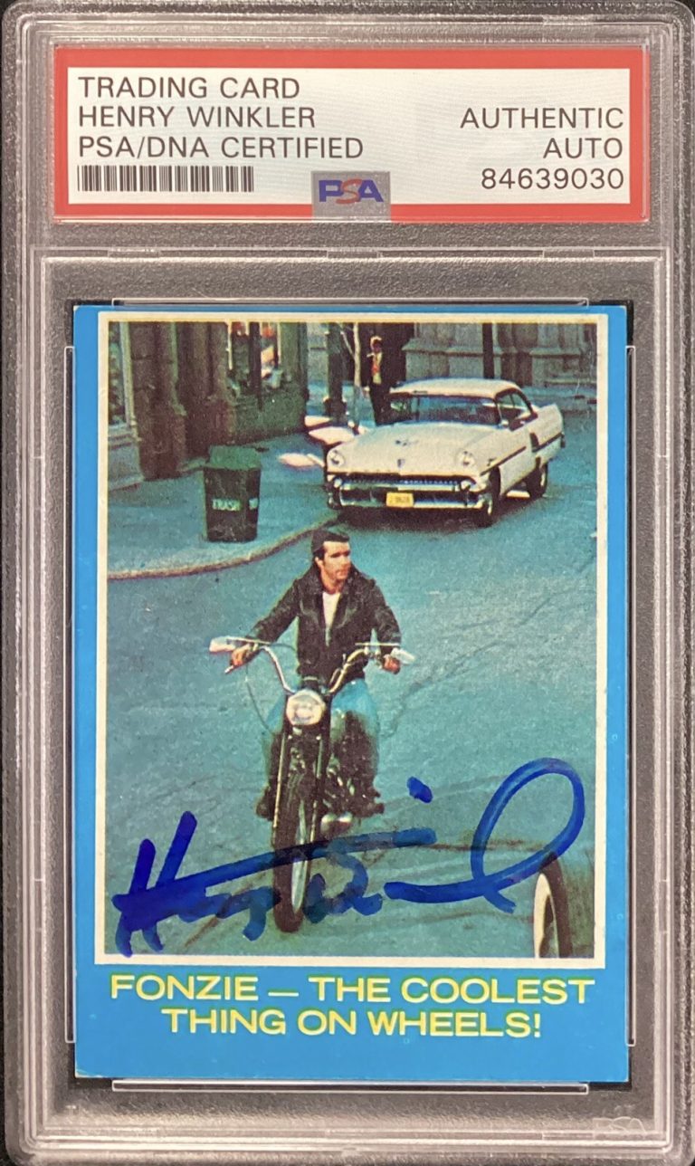 Henry Winkler Signed Trading Card Happy Days Actor The Fonz Autograph PSA/DNA