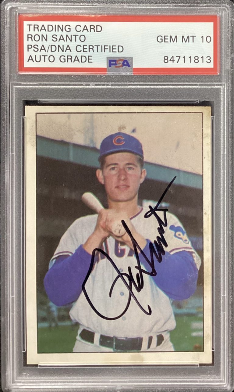 Ron Santo Signed 1978 TCMA #0022 Baseball Card Cubs HOF PSA/DNA Auto Gem Mt 10