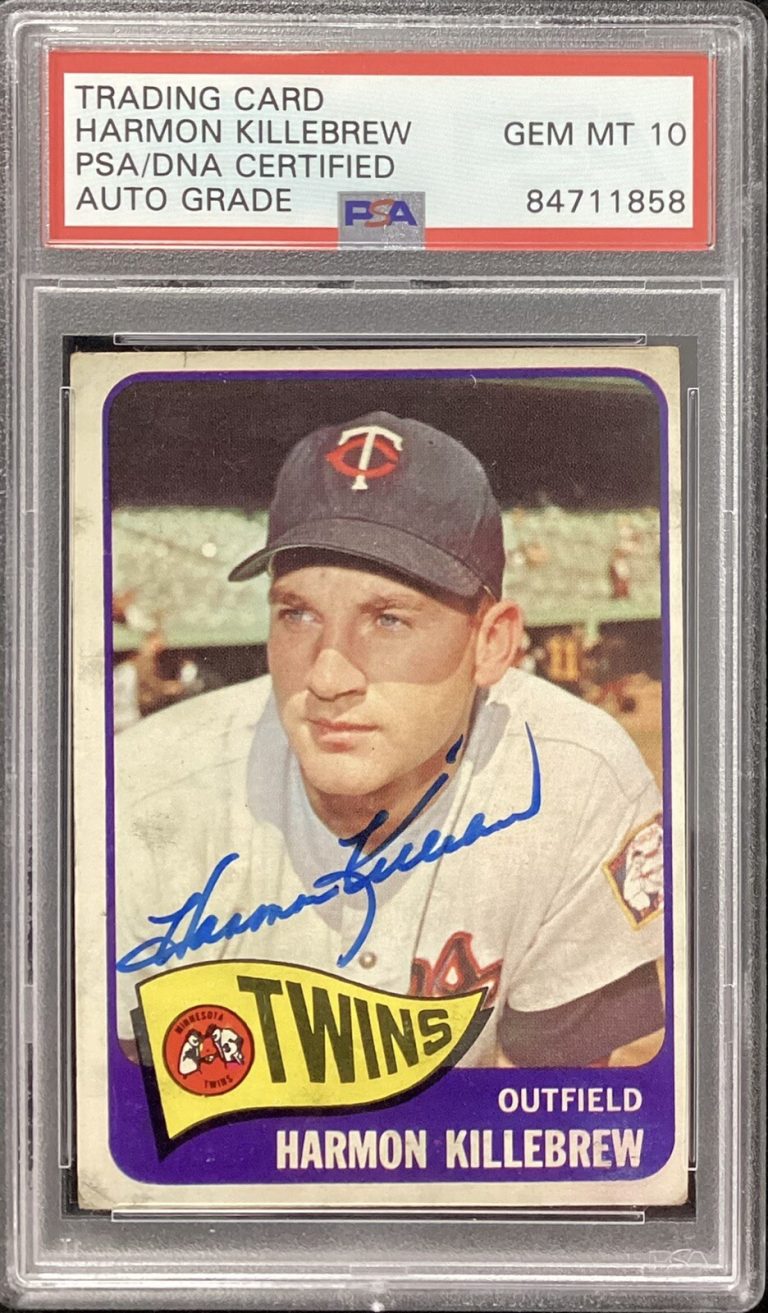 Harmon Killebrew Signed 1965 Topps #400 Card Twins HOF Autograph PSA/DNA Auto 10