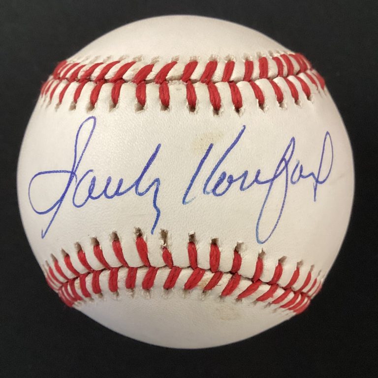 Sandy Koufax Signed Baseball ABG Giamatti Brooklyn LA Dodgers HOF Autograph JSA