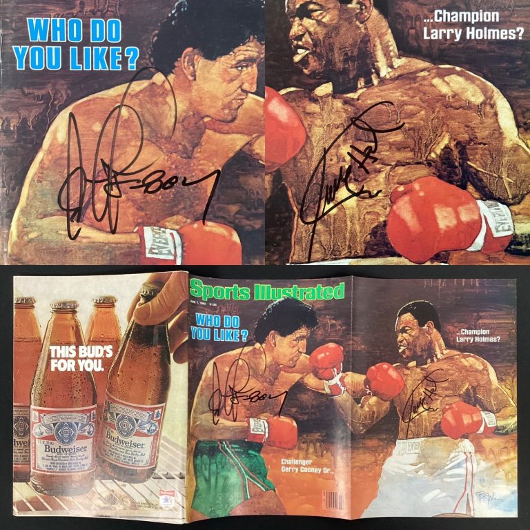 Larry Holmes Signed Sports Illustrated 6/7/82 Boxing Gerry Cooney Autograph JSA
