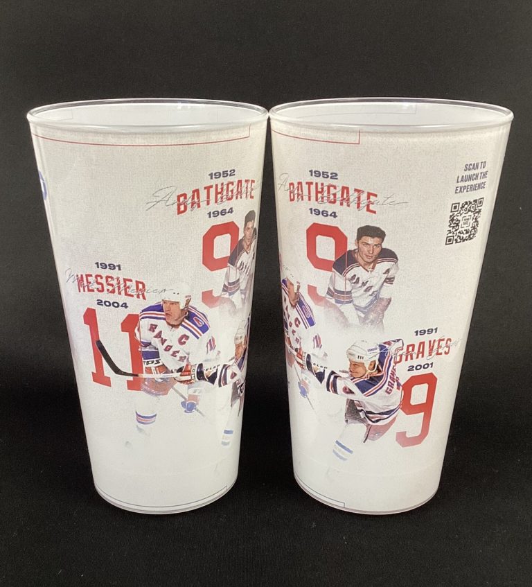 Mark Messier Retirement Cup Lot of 2 Rangers #11 Adam Graves Andy Bathgate 9 MSG