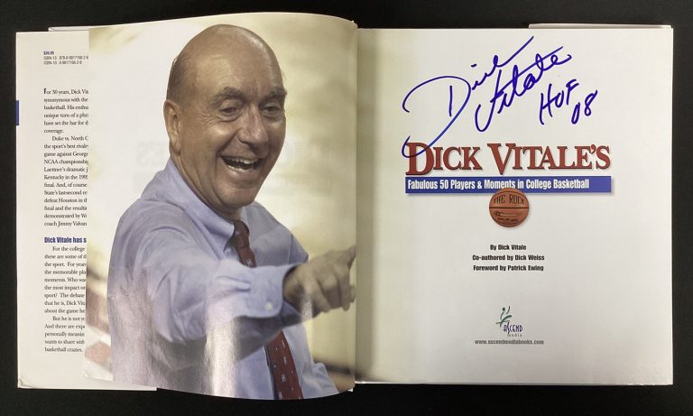 Dick Vitale Signed Book Fabulous 50Players HCB Basketball Announcer Auto HOF JSA