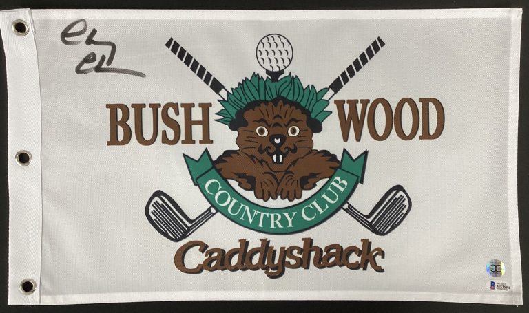 Chevy Chase Signed Golf Flag Caddyshack Autograph Bushwood Country Club BCC BAS