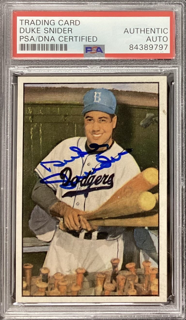 Duke Snider Signed 1982 Diamond Classics #26 Card Dodgers Autograph HOF PSA/DNA