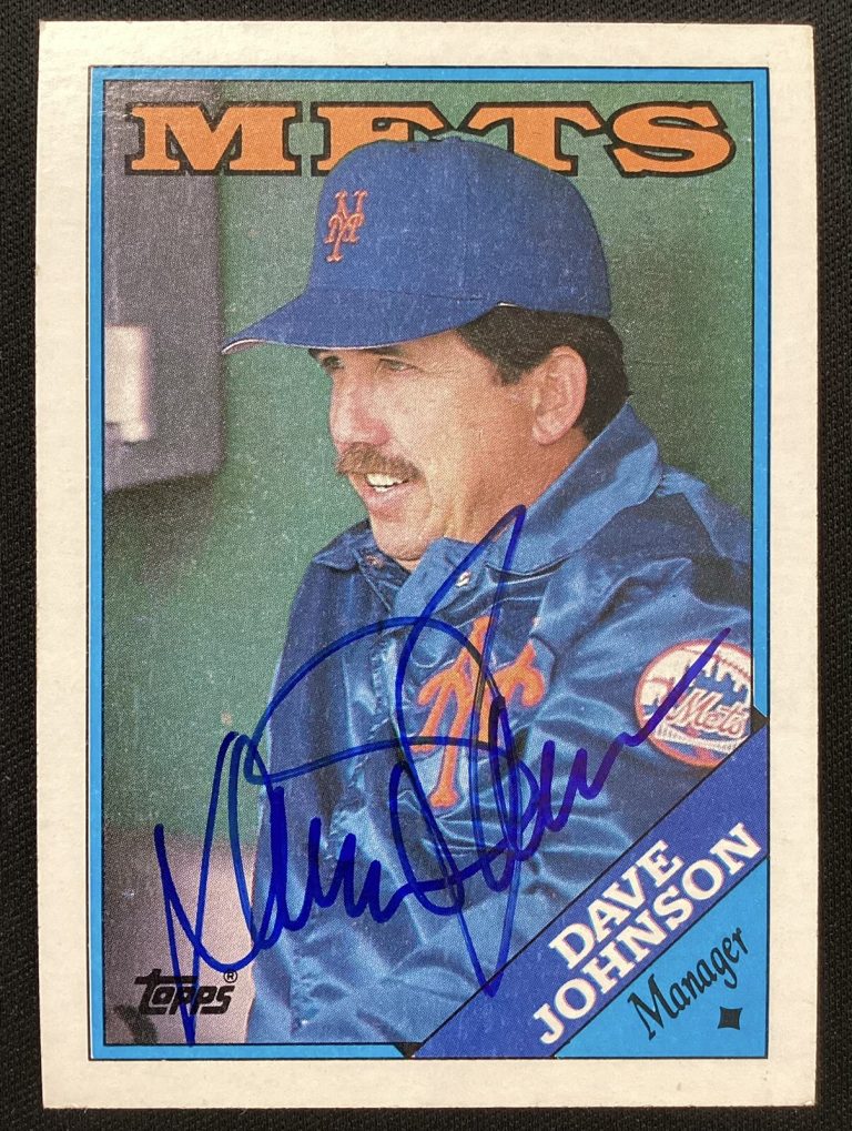 Dave Johnson Signed 1988 Topps #164 Baseball Card New York Mets Autograph TPG