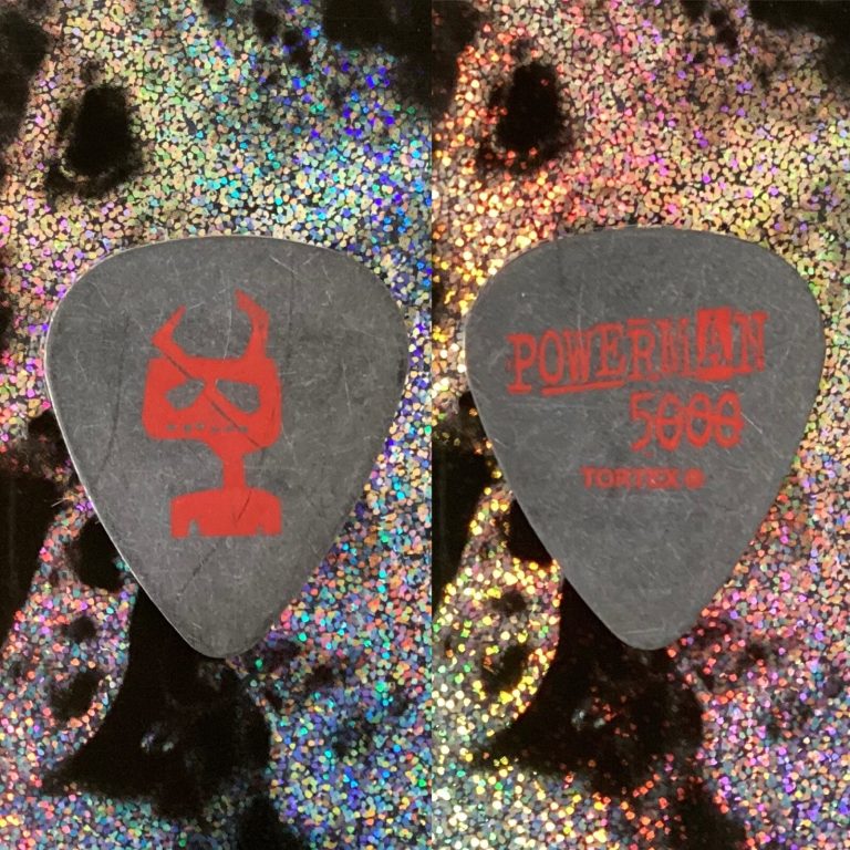 PM5K Powerman 5000 Guitar Pick Spider One Adam 12 Custom Stage 2004 Model Tour
