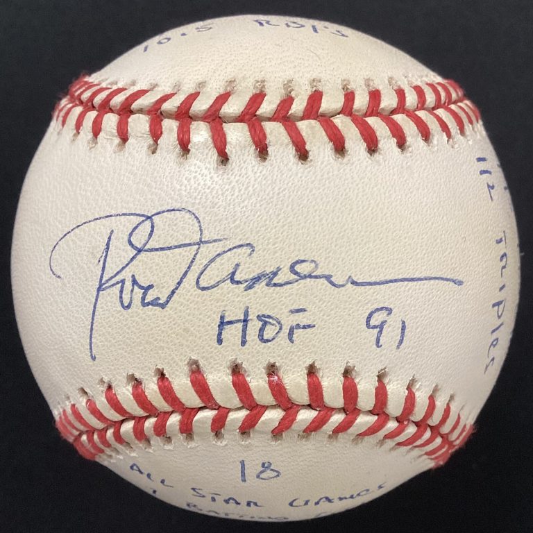 Rod Carew Signed Baseball Twins Autograph HOF 18 STATS Reggie Jackson Holo