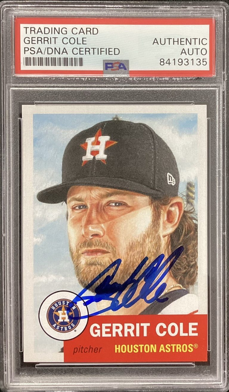 Gerrit Cole Signed 2019 Topps #247 Art Card Baseball Astros Autograph PSA/DNA