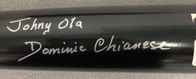 Dominic Chianese Signed Baseball Bat Johnny Ola Godfather Autograph Sopranos JSA