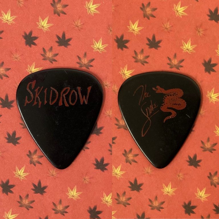 Skid Row Guitar Pick Dave Sabo The Snake Custom Sig Model 1988-89 Concert Tour