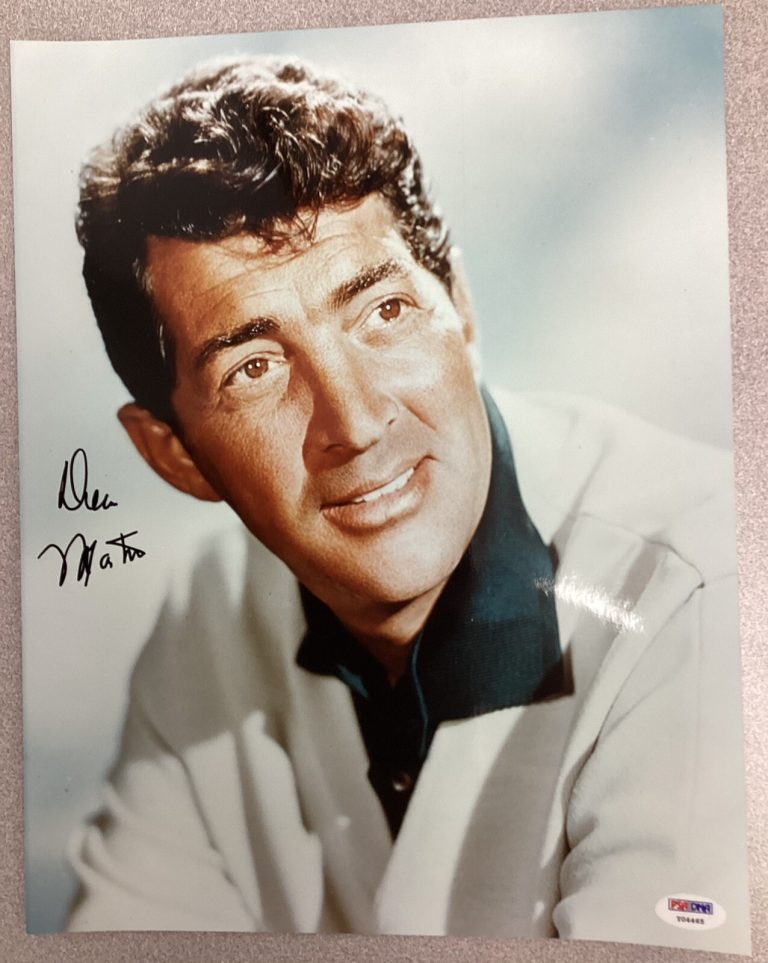 Dean Martin Signed Color Photo 11x14 Actor Thats Amore Singer Autograph PSA/DNA
