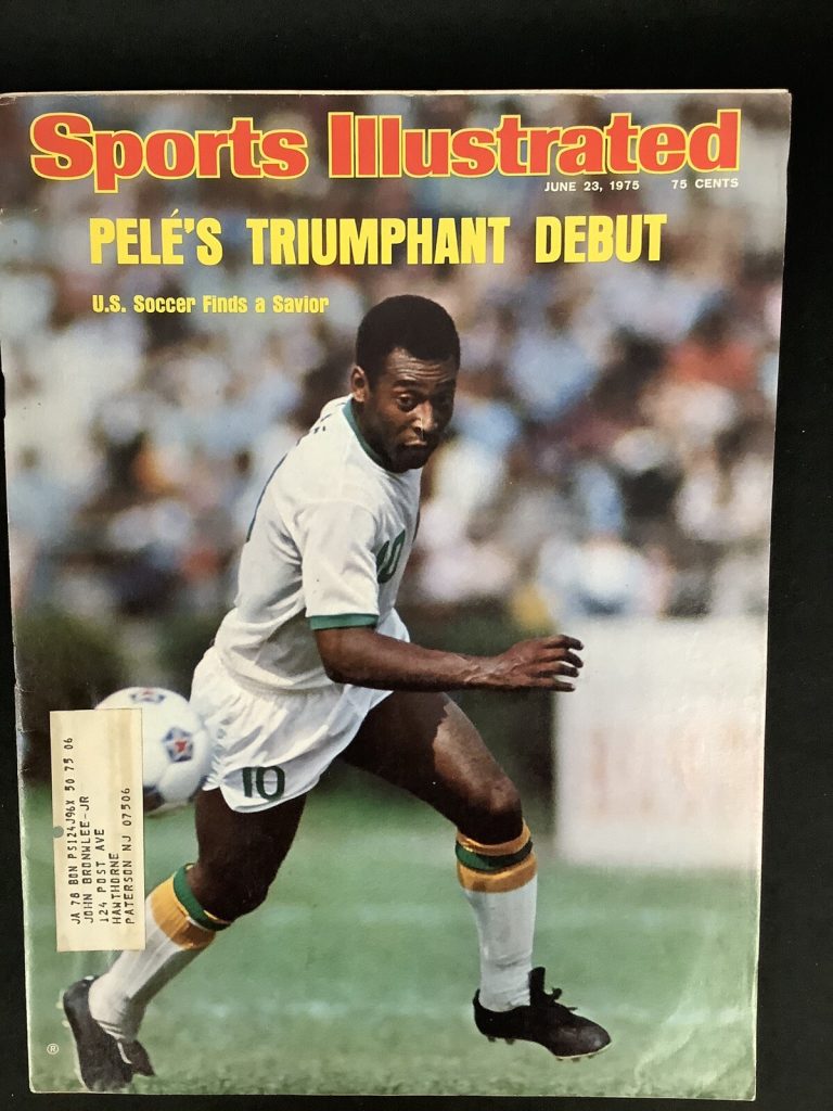 Pele Sports Illustrated Magazine 6/24/1975 Label Soccer World Cup Brazil #1