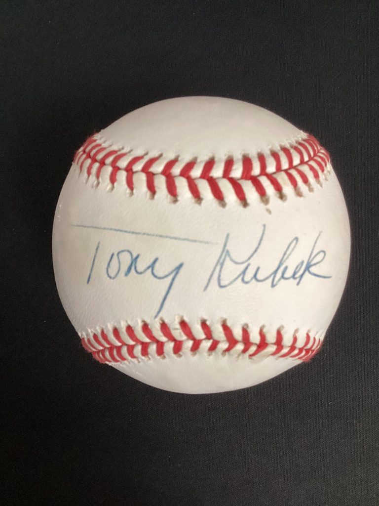 Tony Kubek Signed Baseball Bob Brown New York Yankees HOF ROY Autograph JSA 2