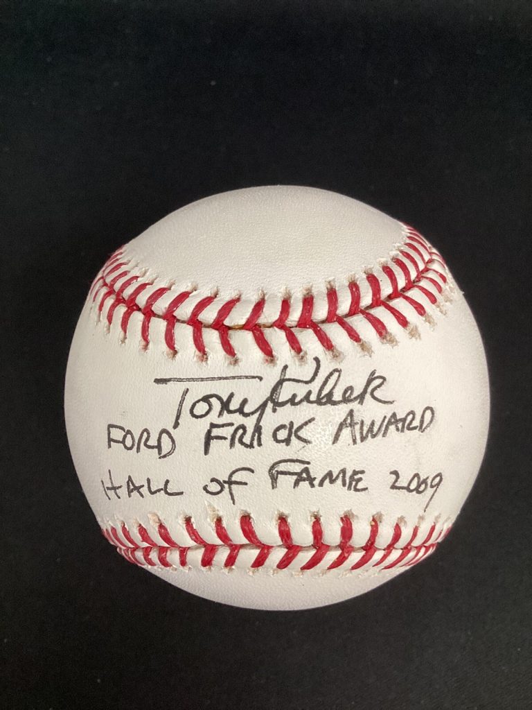 Tony Kubek Signed Baseball MLB Ford Frick Award HOF 2009 Insc NYY Autograph JSA