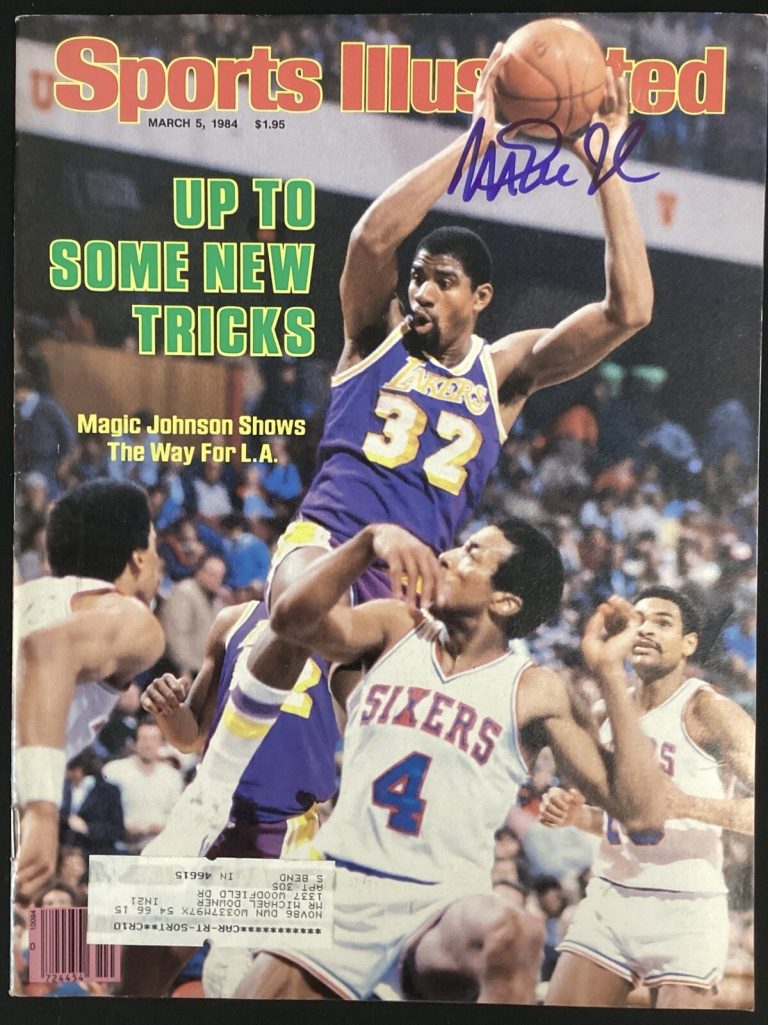 Magic Johnson Signed Sports Illustrated 3/5/84 LA Lakers Basketball Auto BAS