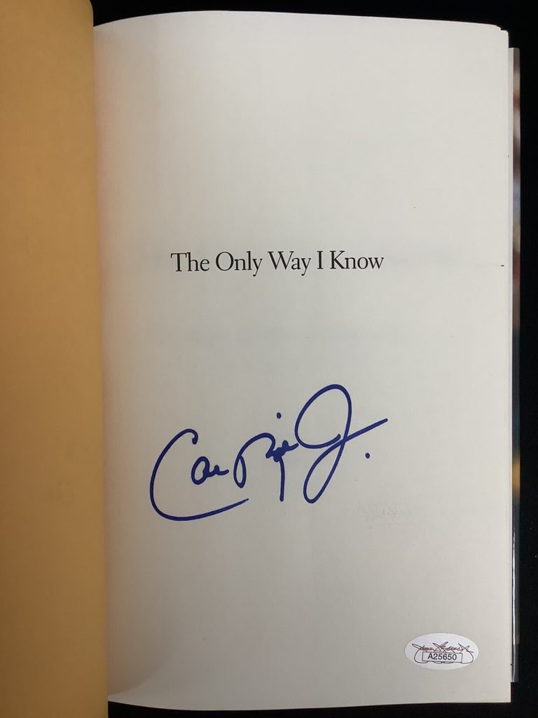 Cal Ripken Jr Signed Book The Only Way I Know Baseball Orioles HOF Auto JSA 2