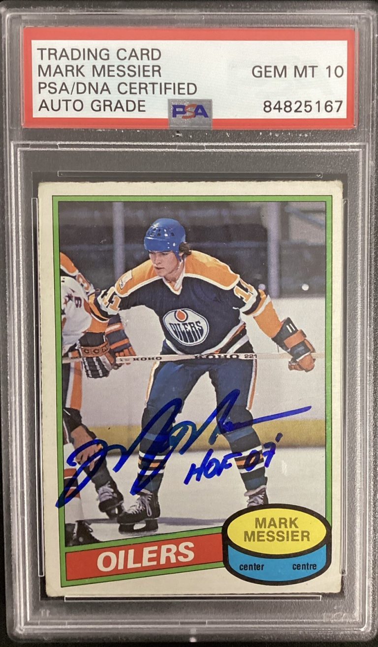 Mark Messier Signed 1980 O Pee Chee #289 Rookie Card OPC Autograph 10 PSA/DNA
