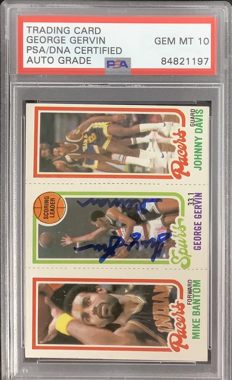 George Gervin Signed 1980 Topps #204 Basketball Card HOF Autograph PSA/DNA MT 10