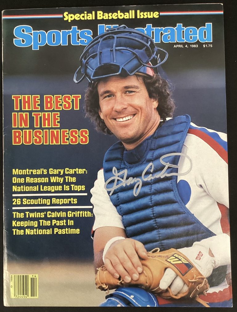 Gary Carter Signed Sports Illustrated 4/4/1983 Expos No Label Autograph JSA