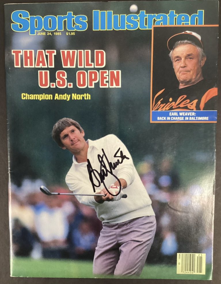 Andy North Signed Sports Illustrated 6/24/95 No Label Masters Golf Autograph JSA