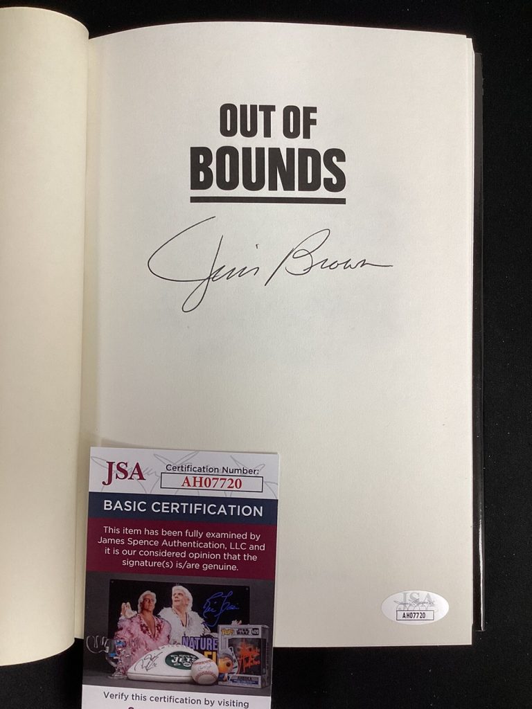 Jim Brown￼ Signed Book Out OF Bounds HOF Autograph Cleveland￼ Browns￼ JSA COA