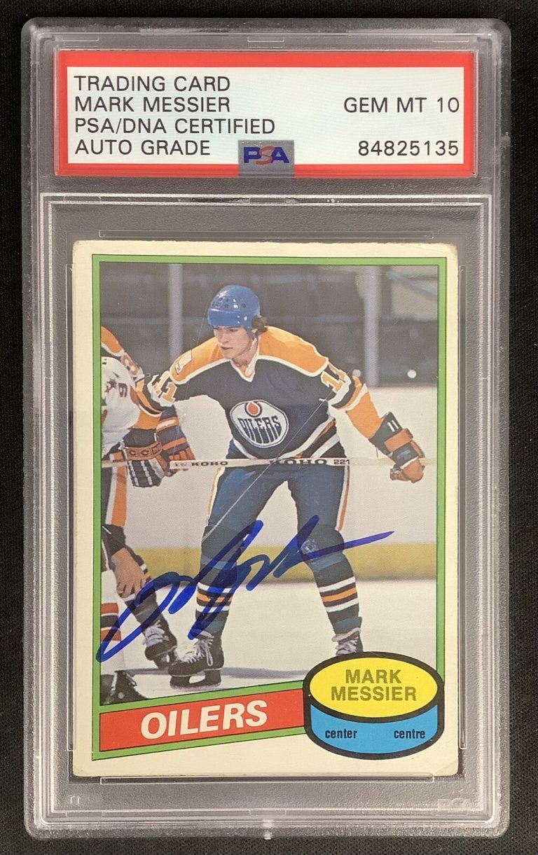 Mark Messier Signed 1980 O Pee Chee #289 Rookie Card OPC Autograph PSA/DNA Gem10