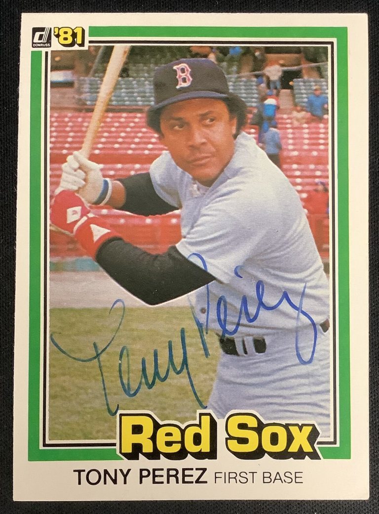 Tony Perez Signed 1981 Donruss #334 Baseball Card Expos Reds Auto HOF WSC TPG