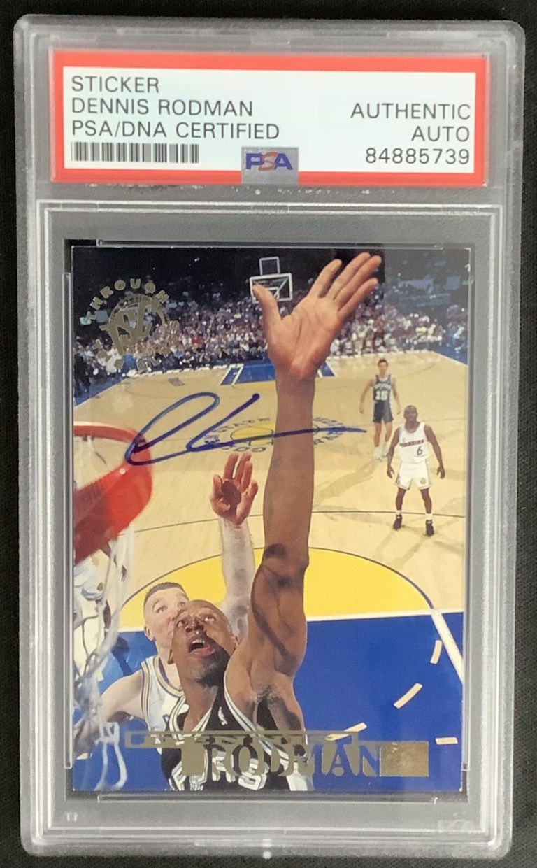 Dennis Rodman Signed 1994 Topps #34 Card Sticker Basketball￼ Autograph PSA/DNA
