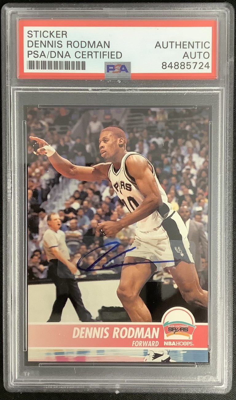 Dennis Rodman Signed 1994 Skybox #197 Card Sticker Basketball￼ Autograph PSA/DNA