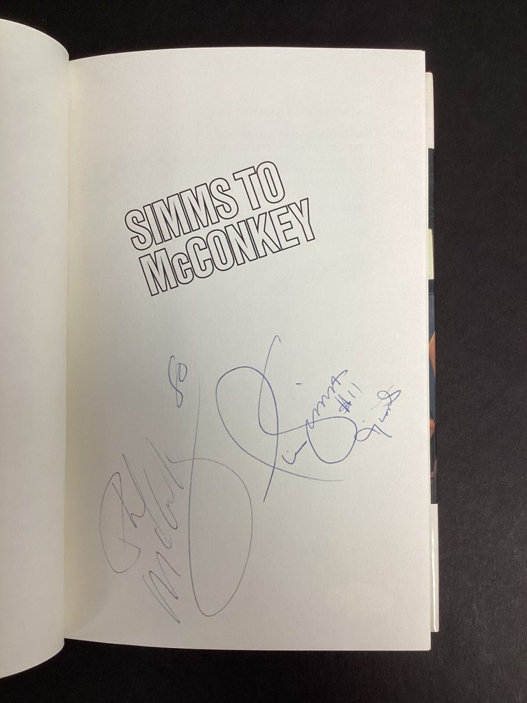 Phil Simms Signed Book Blood Sweat HCB Football Giants Phil McConkey ￼Auto JSA
