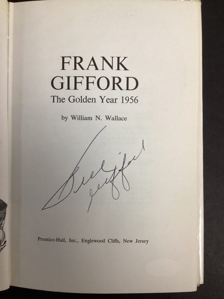 Frank Gifford Signed Book Golden Year 56 HCB Giants Football Autograph HOF JSA